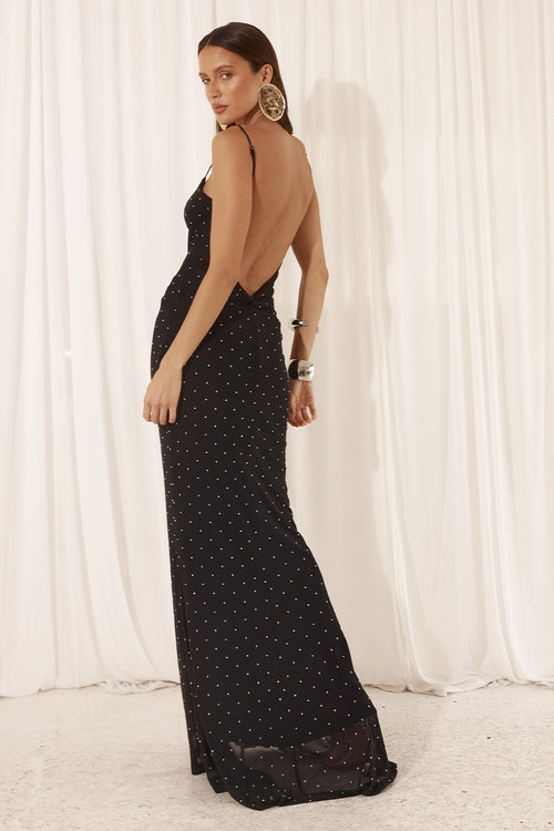 LEOANNA MAXI DRESS - BLACK