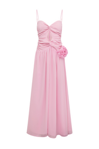 DANIKA SIDE SLIT MAXI DRESS - MUSK
