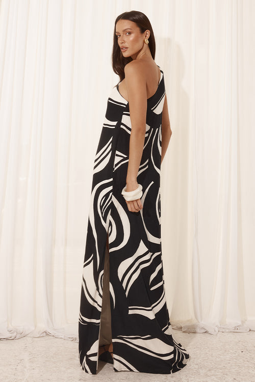 KATIKA MAXI DRESS - PANTINA BLACK