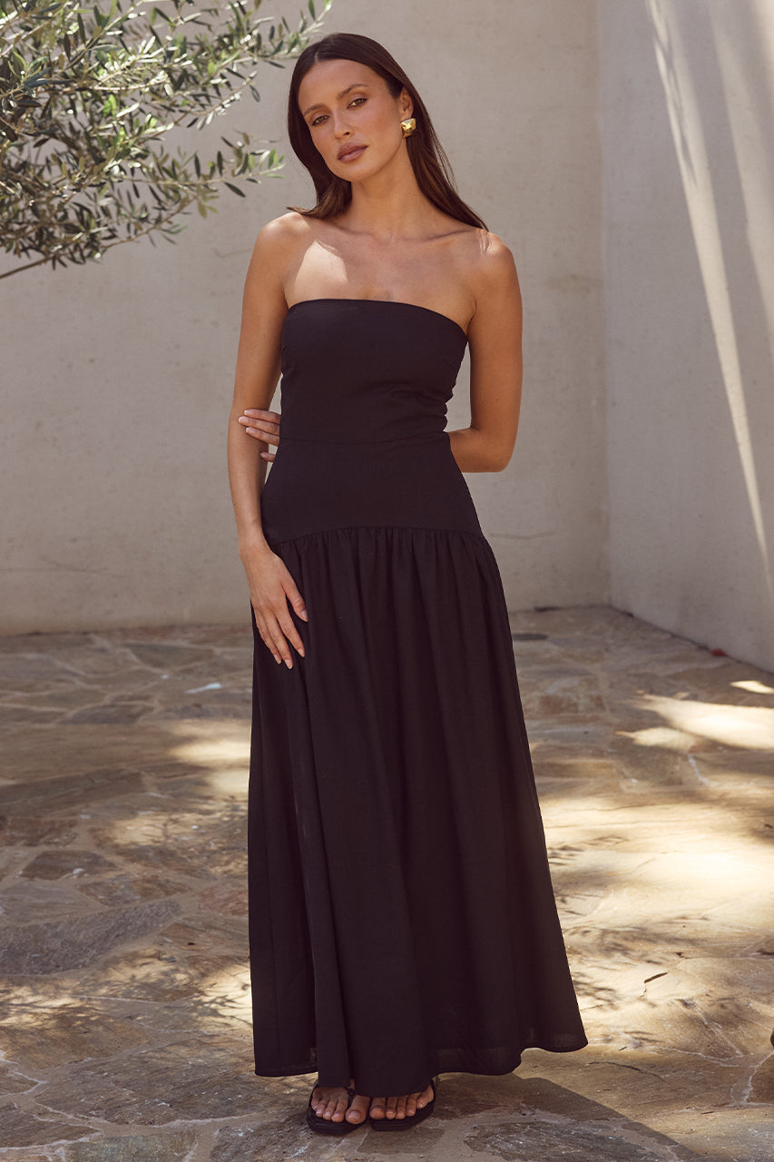 DANICA MIDI DRESS - BLACK