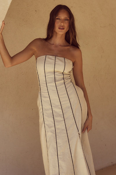 RAVELLO MAXI DRESS - CREAM