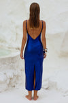 HALO LONG MIDI DRESS - AZURE