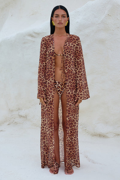 VELZY COVER UP - LEOPARD PRINT