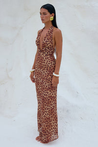 TENAYA MAXI DRESS - LEOPARD PRINT