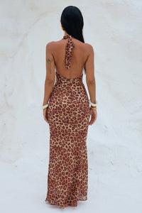 TENAYA MAXI DRESS - LEOPARD PRINT