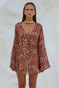 ANURA MINI DRESS - LEOPARD PRINT