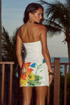 PRIMROSE MINI DRESS - WHITE FLOWER