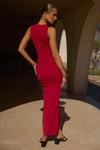 SHARNI MIDI DRESS - CHERRY RED