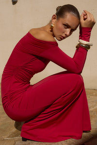 VESSA MAXI DRESS - CHERRY RED