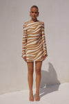 PAULIE MINI DRESS - TAN