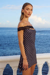 ZURI MINI DRESS - BLACK POLKA