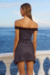 ZURI MINI DRESS - BLACK POLKA