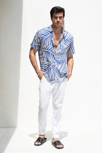 CHASE SHIRT - BLUE PALM