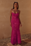FLORENZA MAXI DRESS - FUCHSIA