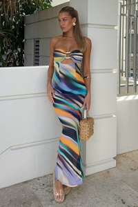 VELZY STRAPLESS DRESS - AINSLEY PRINT