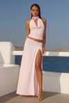 TARA SIDE SPLIT MAXI SKIRT - PINK
