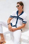 OWEN SHIRT - WHITE/NAVY