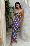 VELZY STRAPLESS DRESS - RIVERIA PRINT