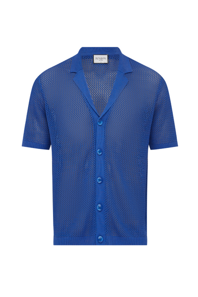 CASPER KNIT SHIRT - COBALT