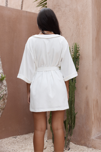 UTOPIA MINI DRESS - WHITE