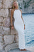 ADALEE RUFFLE TEXTURE MAXI DRESS - WHITE