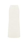ADALEE RUFFLE TEXTURE MAXI SKIRT - WHITE