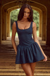 ADALINE MINI DRESS  - NAVY