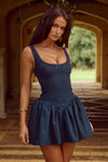 ADALINE MINI DRESS  - NAVY