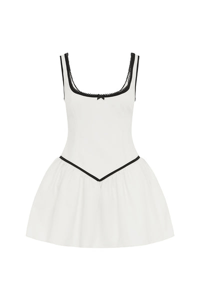 ADALINE MINI DRESS - WHITE