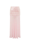 ADELUNA SHEER BOTTOM MAXI SKIRT - LIGHT PINK