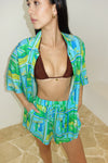 ADELYN SHIRT - ALOHA AQUA