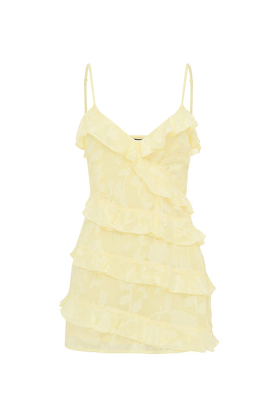 AISHA MINI DRESS - LEMON