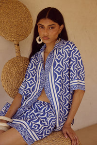 ALARA SHORT SLEEVE SHIRT - ALARA NAVY