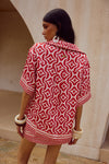ALARA SHORT SLEEVE SHIRT - ALARA RED