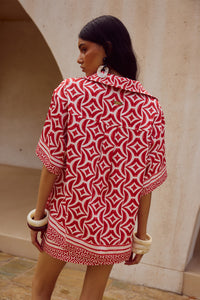 ALARA SHORT SLEEVE SHIRT - ALARA RED