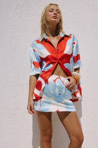 ALARA SHORT SLEEVE SHIRT - AMOREE RED