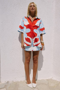 ALARA SHORT SLEEVE SHIRT - AMOREE RED