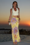 ALEXIS HALTER CUT OUT MAXI DRESS - SURI YELLOW
