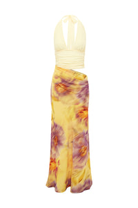 ALEXIS HALTER CUT OUT MAXI DRESS - SURI YELLOW