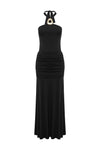 ALOLA HALTER MAXI DRESS - BLACK