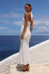 ALOLA HALTER MAXI DRESS - WHITE