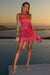 ALORA SCOOP NECK MINI DRESS - SURI ORANGE
