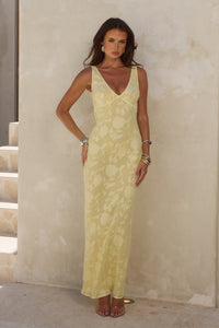 AMARNA MAXI DRESS - LEMON