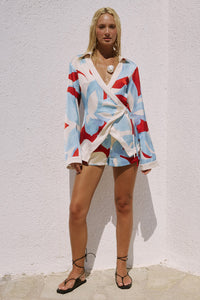AMOREE ELASTICATED SHORT - AMOREE RED