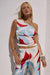 AMOREE ONE SHOULDER TIE TOP - AMOREE RED