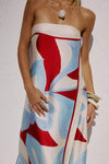 AMOREE STRAPLESS MAXI DRESS - AMOREE RED