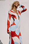 AMOREE LONG SLEEVE MAXI DRESS - AMOREE RED