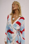 AMOREE LONG SLEEVE MINI DRESS - AMOREE RED