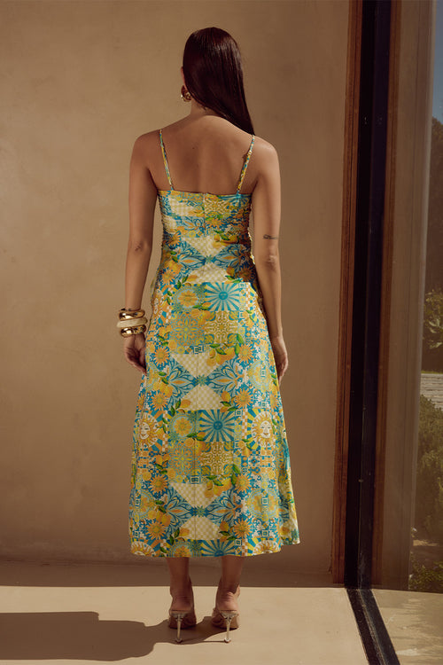 ANACAPRI MIDI DRESS - ANACAPRI LEMON