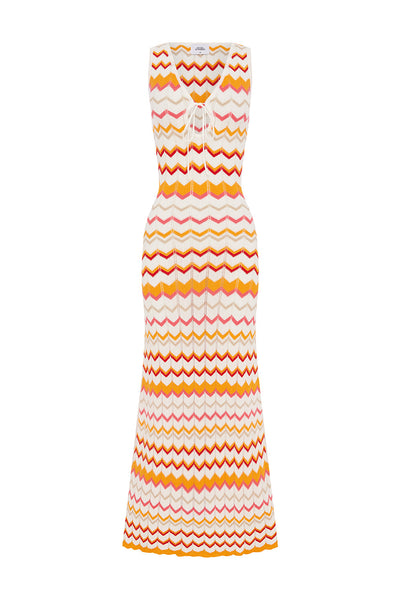 ANDREA MAXI DRESS - ORANGE MULTI